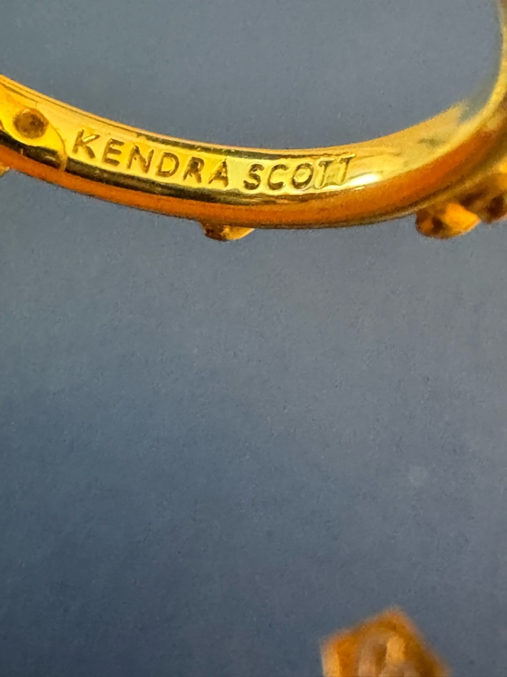 Kendra Scott Haven gold tone Stackable Ring with hearts - Picture 2 of 4